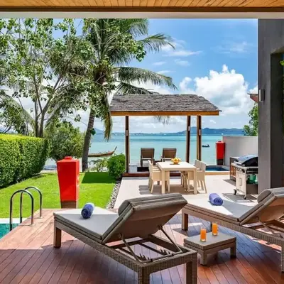 Absolute Beachfront Villa 3-Bedroom in Rawai
