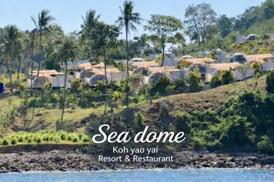a view of a resort from the water at Seadome Kohyaoyai Resort & Restaurant