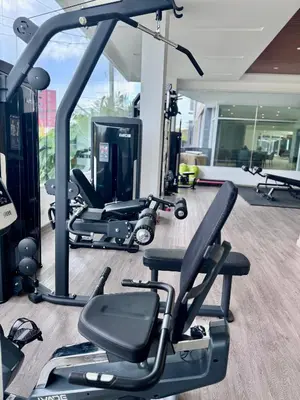 a gym with several exercise bikes in a room at Luxury 2 Person Apartment in Heart of Phuket 2 in Ban Ket Ho