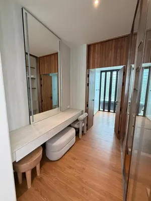 a bathroom with a mirror and a toilet in it at New 3 Bed Villa Mono Oxygen Bangtao in Ban Thalat Choeng Thale