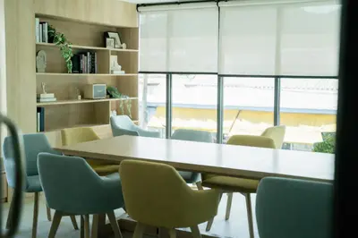a dining room with a table and chairs at Comfortable 2Bdr Bangtao Space Condo in Ban Thalat Choeng Thale
