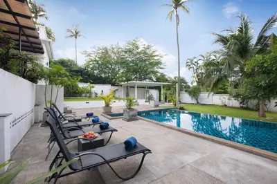 an image of a swimming pool in a house at Grand 5BR Pool Villa Sea la Vie in Rawai Beach