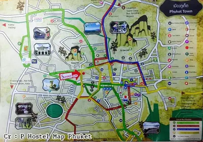 a map of a p hospital map purse at Summer Hotel in Phuket Town