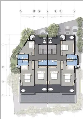 a floor plan of a building with at Villa Momo Private Pool near Kata Beach in Kata Beach
