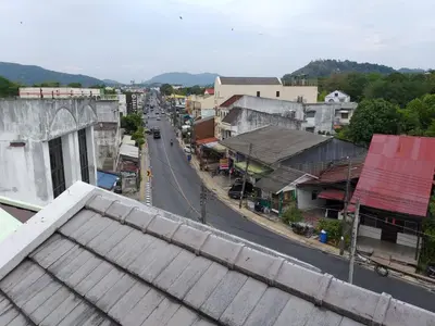 an overhead view of a city street with buildings at Baan Malee in Phuket Town