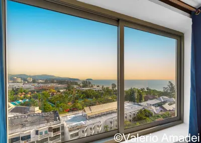 a view from a window of a city at Waterfront Karon Beach by PHR in Karon Beach