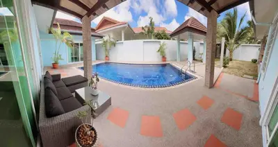 an overhead view of a swimming pool in a house at Bests Villa - Rawai Beach Phuket in Rawai Beach