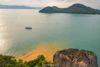 a boat in a large body of water at Thap Kaek B2 Villa in Klong Muang Beach