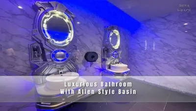 a bathroom with a toilet and a mirror at PERA SPACE Capsule Hotel in Phuket Town