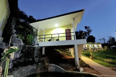 a house with a plunge pool in front of it at Phi Phi Chang Grand Resort in Phi Phi Don