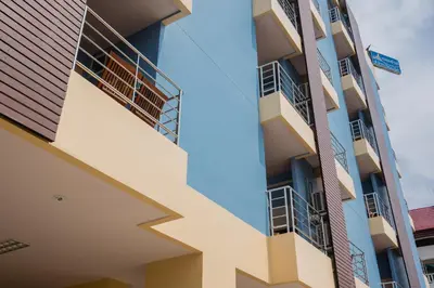 a view of an apartment building with balconies at Aim House in Patong Beach
