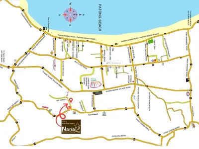 a map of the city of niagaraagara falls at Nanai 2 Residence Patong Phuket in Patong Beach