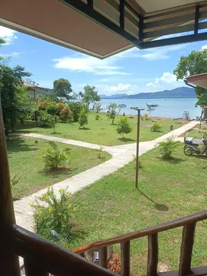 a view from the porch of a house at Baan I Ta Lay Koh Yao Noi in Ko Yao Noi