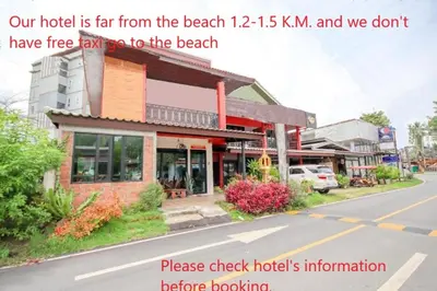 a picture of a hotel on the side of a street at The Morning mini house aonang - 15-45 years old only in Ao Nang Beach