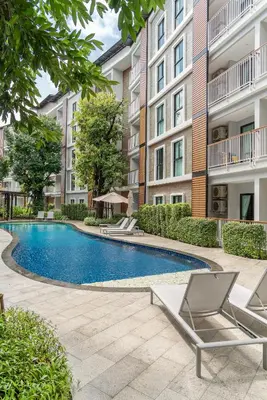 an image of a swimming pool at a apartment complex at Title V Mountain View Pool View Gym Hammam in Rawai Beach