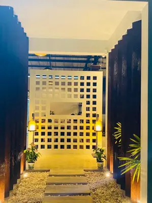 a view of a building from the lobby at Blue Ba You Resort in Ban Khlong Haeng