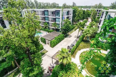 an aerial view of the courtyard of a building at Title III and II by Villacarte in Rawai Beach
