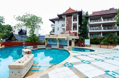 a swimming pool in front of a building at Anyavee Aonang Bay in Ao Nang Beach